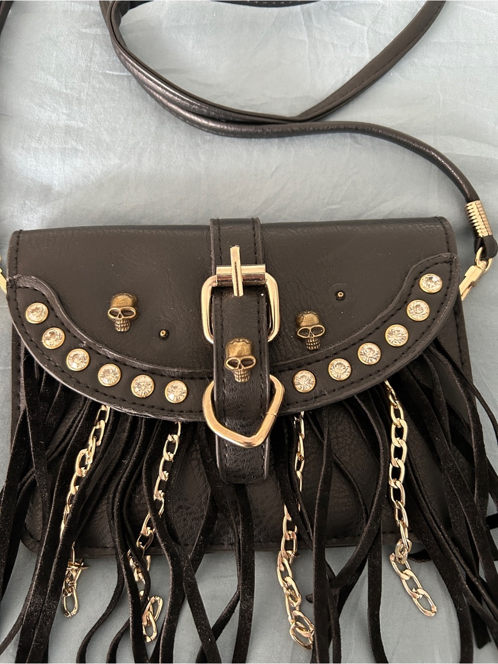 Gothic Punk Fringe Crossbody Bag EUC! - Picture 9 of 9